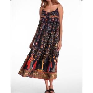 NWT Gracila Womens Maxi Dress Plus Size Black Bohemian